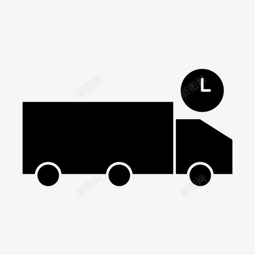 卡车物流商业交货图标svg_新图网 https://ixintu.com 交货 办公 卡车物流 商业 商务 工作 技术字形 运输