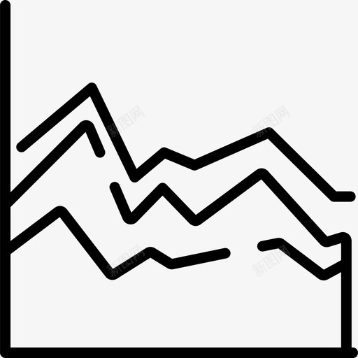 折线图信息图4线性图标svg_新图网 https://ixintu.com 信息图4 折线图 线性