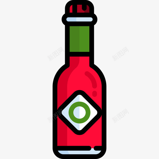 Tabasco5demayo线性颜色图标svg_新图网 https://ixintu.com 5demayo Tabasco 线性颜色