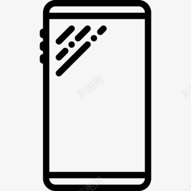 智能手机tech3线性图标图标