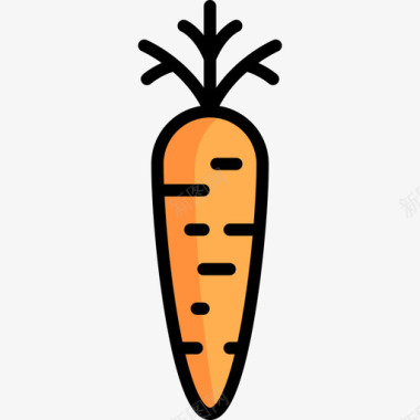 胡萝卜农业7原色图标图标
