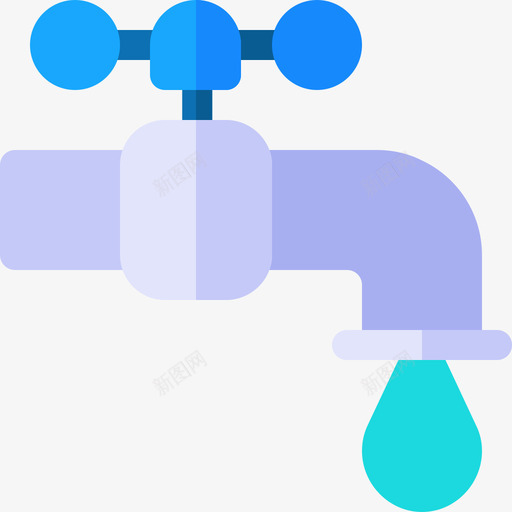 水龙头可再生能源6扁平图标svg_新图网 https://ixintu.com 可再生能源6 扁平 水龙头