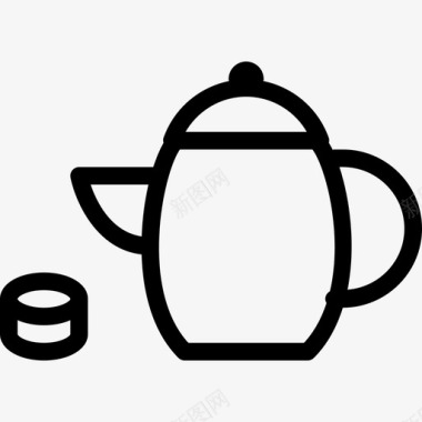 茶美容spa4线性图标图标