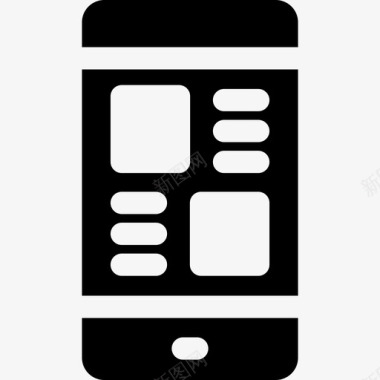 智能手机响应式13填充式图标图标