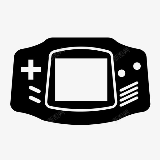 gameboy高级控制台播放图标svg_新图网 https://ixintu.com gameboy高级 控制台 控制台游戏字形 播放 视频播放器