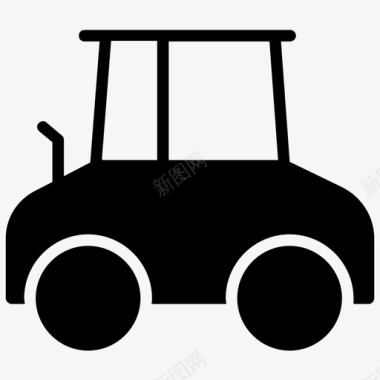 拖拉机小型拖拉机农业设备图标图标