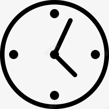 时钟时间日历线性图标图标