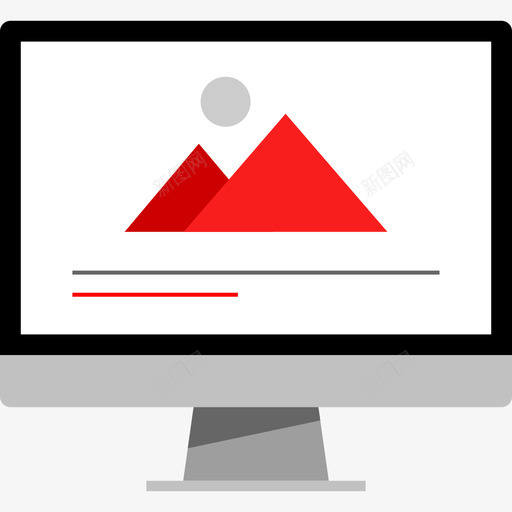 显示器平面9平面图标svg_新图网 https://ixintu.com 平面 平面设计9 显示器