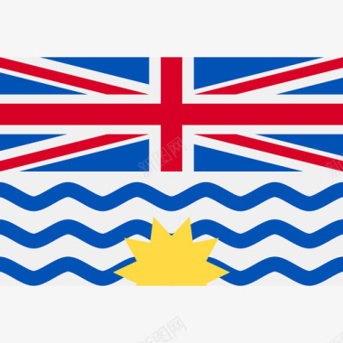 不列颠哥伦比亚省长方形国家简单旗帜图标图标