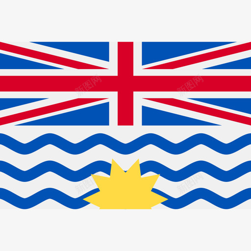 不列颠哥伦比亚省长方形国家简单旗帜图标svg_新图网 https://ixintu.com 不列颠哥伦比亚省 长方形国家简单旗帜