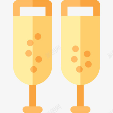 香槟生日11平淡图标图标