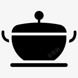 一次性用具砂锅烹饪锅炊具图标高清图片