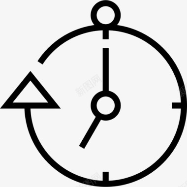 时钟全球物流8线性图标图标