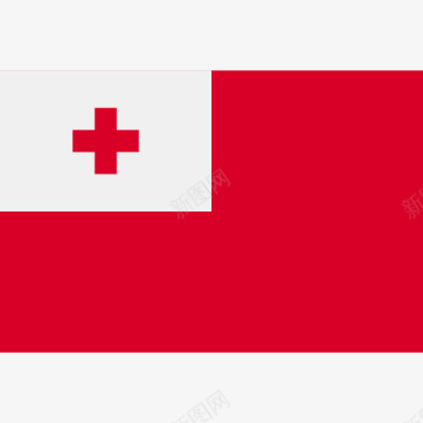 汤加长方形的乡村简单旗帜图标图标