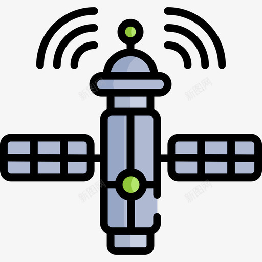 卫星位置16线性颜色图标svg_新图网 https://ixintu.com 位置16 卫星 线性颜色