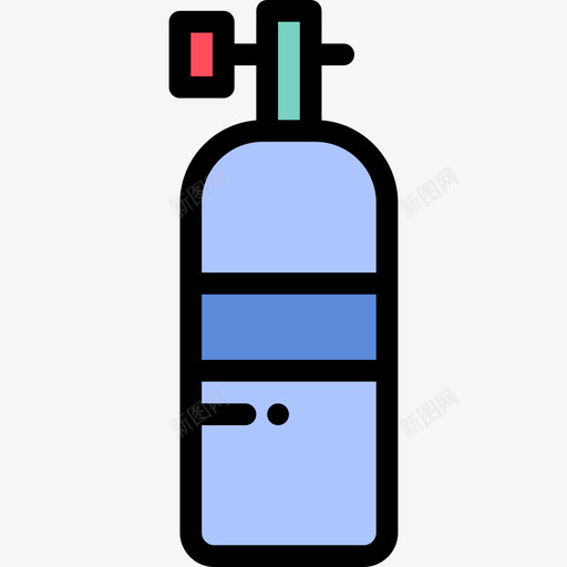 氧气罐医疗医院2线性颜色图标svg_新图网 https://ixintu.com 医疗医院2 氧气罐 线性颜色