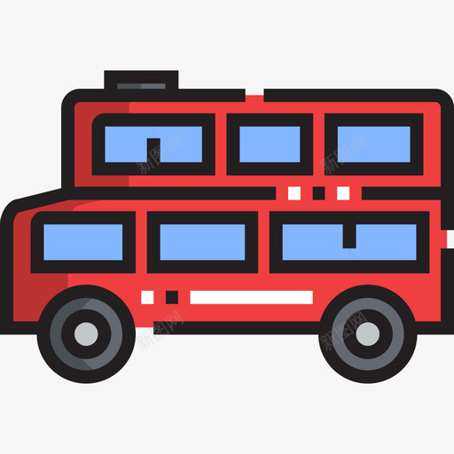 双层巴士英国11线性颜色图标svg_新图网 https://ixintu.com 双层巴士 线性颜色 英国11