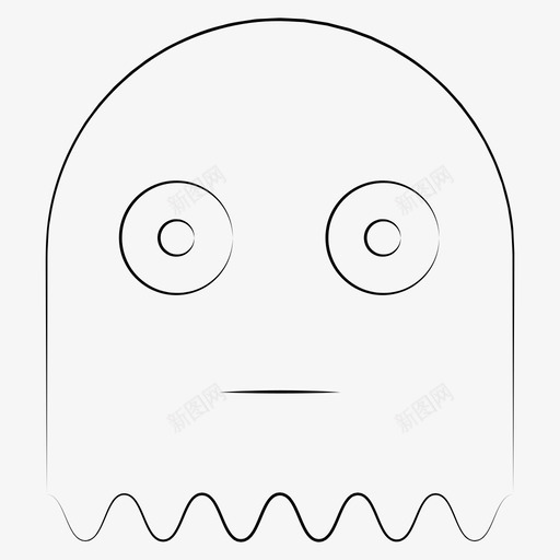 怪物幽灵手绘游戏图标svg_新图网 https://ixintu.com 幽灵 怪物 手绘游戏