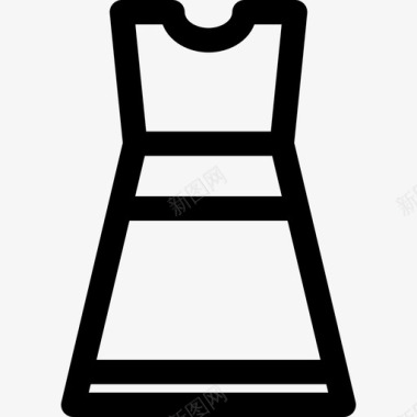 连衣裙缝纫10直线图标图标
