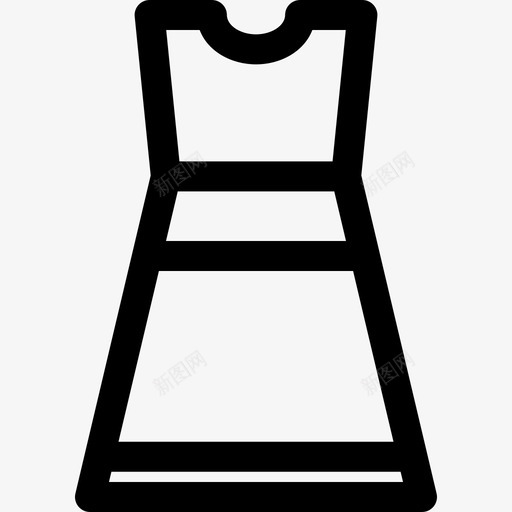 连衣裙缝纫10直线图标svg_新图网 https://ixintu.com 直线 缝纫10 连衣裙