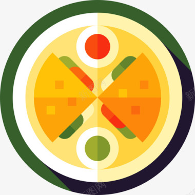 奎萨迪拉三餐平的图标图标