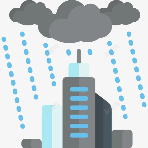 雨气候变化4平坦图标svg_新图网 https://ixintu.com 平坦 气候变化4 雨