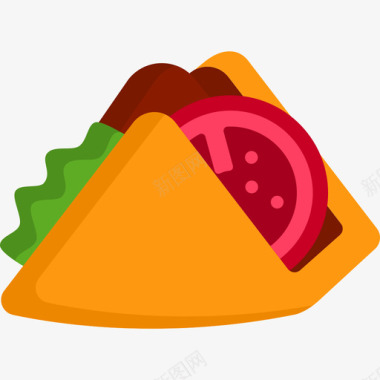 三明治食品和饮料11平的图标图标