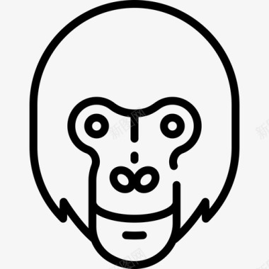 大猩猩动物与自然3直系图标图标