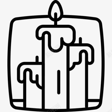 蜡烛万圣节55直系图标图标
