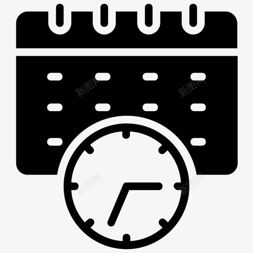 时间表约会日历图标svg_新图网 https://ixintu.com it工作区字形图标 事件 会议 日历 日程表 时间表 约会