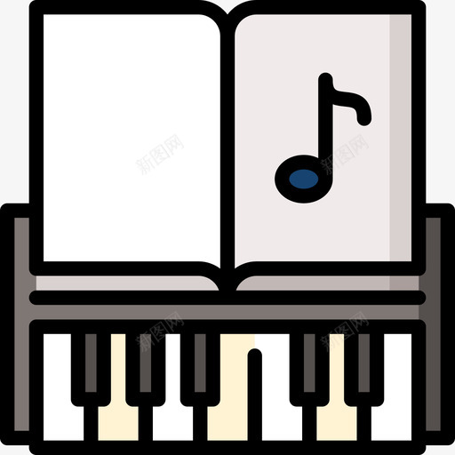 钢琴知识2线条色彩图标svg_新图网 https://ixintu.com 知识2 线条色彩 钢琴