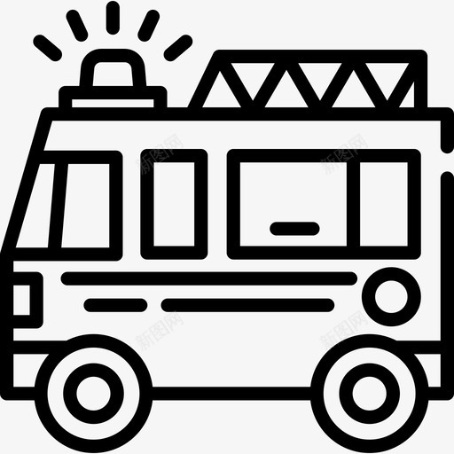 救护车旅行地点表情符号线性图标svg_新图网 https://ixintu.com 救护车 旅行地点表情符号 线性