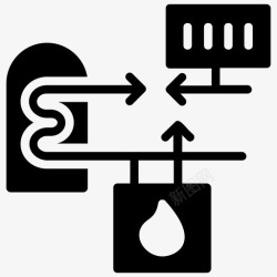 热水系统加热系统加热面板红外线加热器图标高清图片