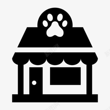 宠物店动物商店图标图标