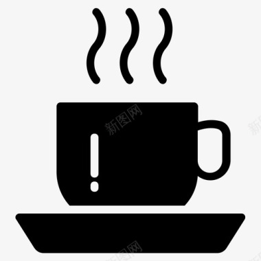 茶杯咖啡时间热茶图标图标