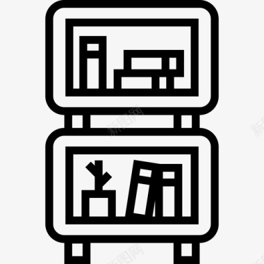 橱柜家用家具2线性图标图标