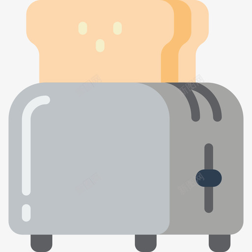 烤面包机美食6扁平图标svg_新图网 https://ixintu.com 扁平 烤面包机 美食6