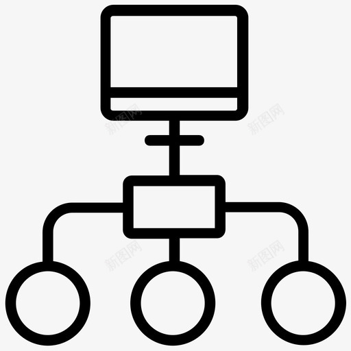 网络模型计算机层次结构图标svg_新图网 https://ixintu.com 层次结构 工作流 数据可视化线图标 组织结构图 网络模型 网络结构 计算机