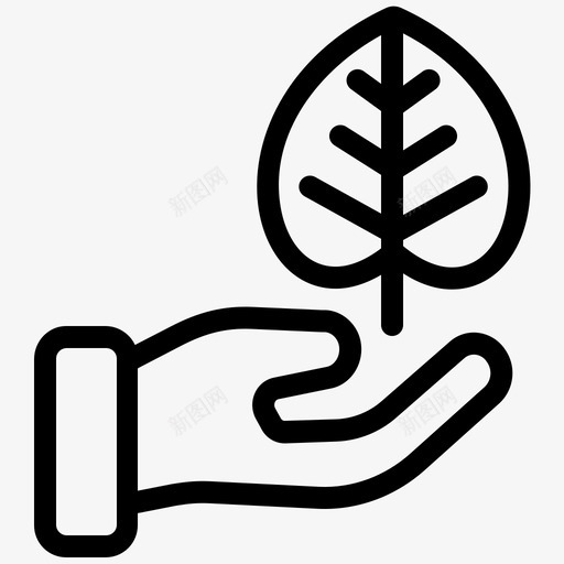 大自然树叶保护图标svg_新图网 https://ixintu.com 保护 大自然 拯救 树叶 树木