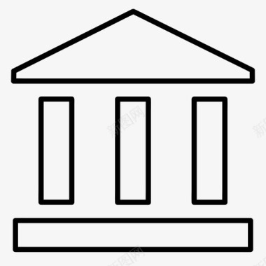 银行建筑政府图标图标