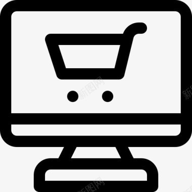 网上购物销售2线性图标图标