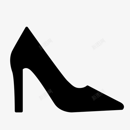 高跟鞋女性鞋子图标svg_新图网 https://ixintu.com 女性 购物女性字形 鞋子 高跟鞋