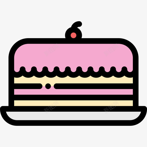蛋糕面包房12线性颜色图标svg_新图网 https://ixintu.com 线性颜色 蛋糕 面包房12