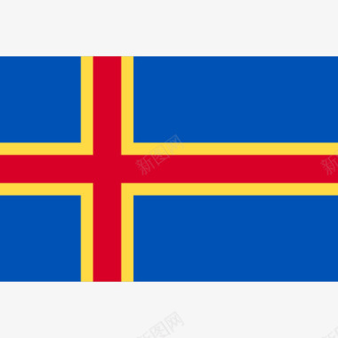 阿拉德群岛长方形的国家简单的旗帜图标图标
