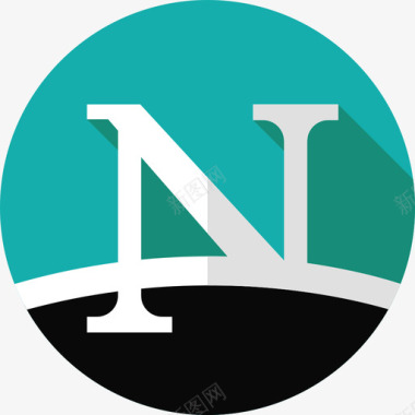 Netscape浏览器3平面图标图标