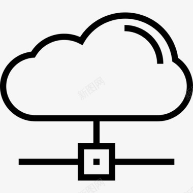 云数据存储2线性图标图标