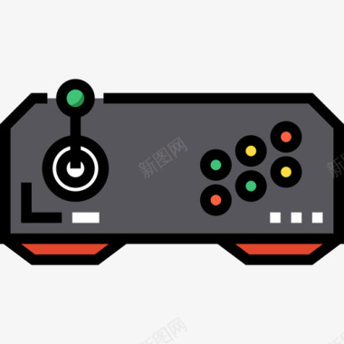 游戏控制器街机2线性颜色图标图标