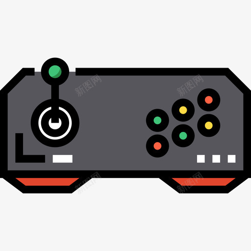 游戏控制器街机2线性颜色图标svg_新图网 https://ixintu.com 游戏控制器 线性颜色 街机2