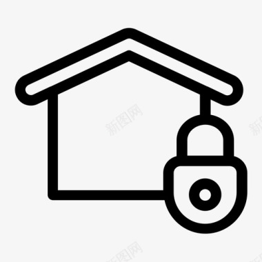 房子锁保安图标图标