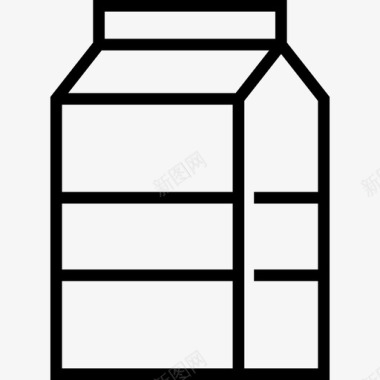牛奶夏季食品饮料5线性图标图标